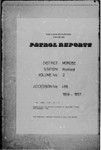 Patrol Reports. Morobe District, Wantoat, 1956 - 1957