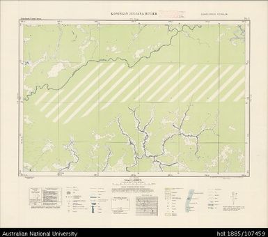 Indonesia, Western New Guinea, Koningin Juliana Rivier, Series: Nederlands-Nieuw-Guinea, Sheet 24-V, 1956, 1:100 000