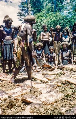 Laying out cooked meat
