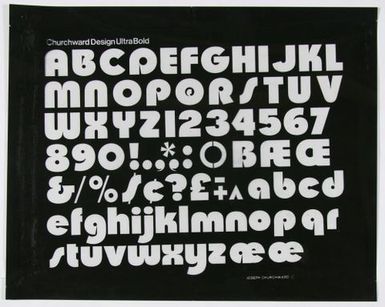 Churchward Design Ultra Bold Print Negative