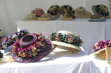Tongan crafts on display at Pasifika Festival, 2016.