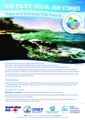 Our Pacific Ocean, Our Stories: Tides and extreme tide events - Factsheet 9.