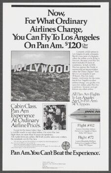 Now, For What Ordinary Airlines Charge, You Can Fly To Los Angeles On Pan Am. $120