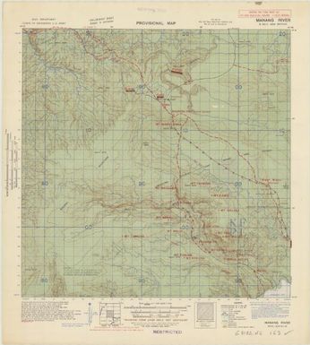 New Britain, provisional map (Manang River , overprinted)