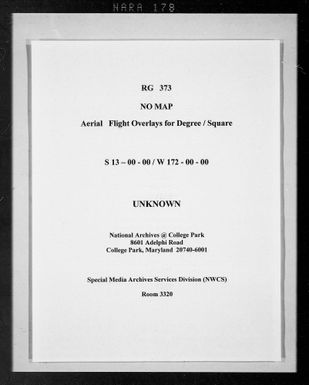 Overlay indexes for degree square 13S172W