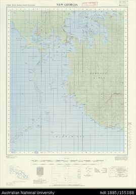 Solomon Islands, British Solomon Islands Protectorate, New Georgia, Series: X711, Sheet 8-157-12, 1969, 1:50 000