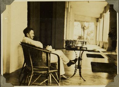 Milton Vickery at the Grand Pacific Hotel, Suva, 1928