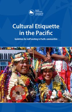 Cultural Etiquette in the Pacific Guidelines for staff working in Pacific Communities