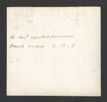 Man holding a pig, with a child sitting on his shoulder, others in background, Aiyura village, Papua New Guinea, c1948