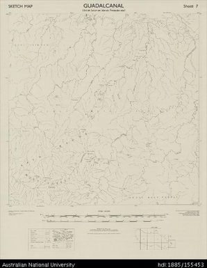 Solomon Islands, British Solomon Islands Protectorate, Guadalcanal, Series: D.C.S. (Misc) 91 (Sketch), Sheet 7, 1955, 1:50 000