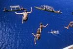 Boys in the sea next to Sankamap