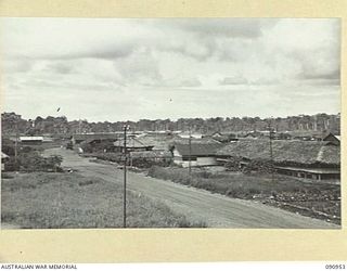 LAE, NEW GUINEA. 1945-08-14. PANORAMA OF THE HOSPITAL AREA, 2/7 GENERAL HOSPITAL