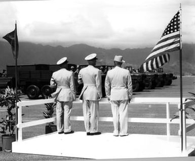 Former President Harry S. Truman and Military Officers in Kane'ohe Bay, Hawaii