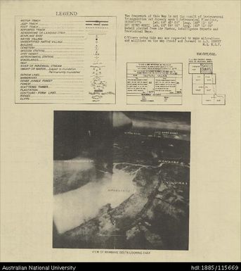 Papua New Guinea, Southern New Guinea, East Mambare Delta, Special map (reverse), 1943