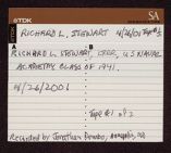 Richard W. Stewart oral history interview, April 26, 2001