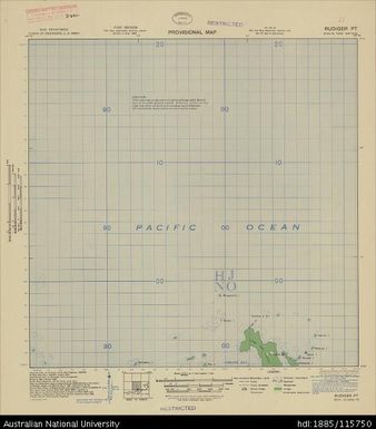 Papua New Guinea, New Britain, Rudiger Pt, Provisional map, Sheet B55/8, 1336, 1943, 1:63 360