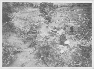 [Aerial photographs relating to the Japanese occupation and defense areas in Lae, Papua New Guinea, 1943] (123)