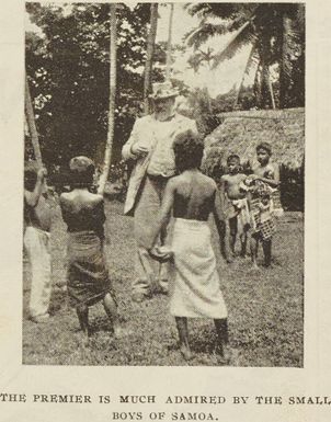 The premier is much admired by the small boys of Samoa