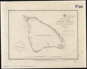 North Pacific Ocean, Marshall Islands, Likieb Group from a sketch made by Captain J.V. Melander in 1885