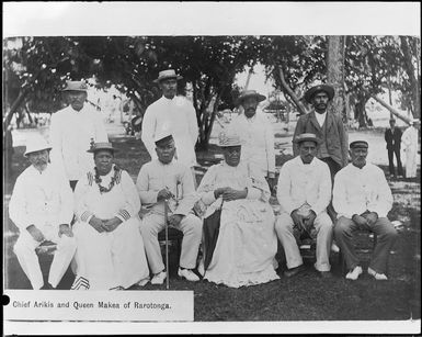 Chief Arikis and Queen Makea of Rarotonga, Cook Islands