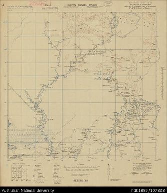 Indonesia, Papua, Netherlands Indies, Boven Digoel-Rivier, 1943, 1:250 000