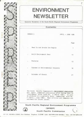 Environment newsletter: Quarterly newsletter of the South Pacific Regional Environment Programme Number 5