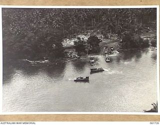 LANGEMAK BAY, NEW GUINEA. 1943-12-05. THE LAUNCH JETTY AT LANGEMAK BAY
