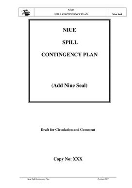 Draft Niue Spill Contingency Plan (NAT Plan)