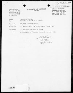 NAB, MARPI, SAIPAN - War Diary, 6/1-30/45