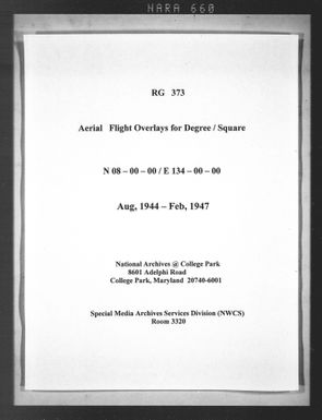 Overlay indexes for degree square 08N134E