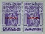 Stamps: New Zealand - Samoa Six Pence