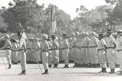Troops Lined Up for Review, 1975 August 8