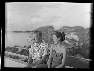 Mr Jack Lynch with Suzanne, Tahiti