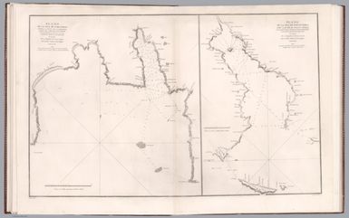 Plano de la Ria de Corcubion desde la Punta de Caldebarcos hasta el Cabo de Finisterre ... Plano de la Ría de Pontevedra con las Islas de Ons y Onza ... Levantado. Por el Brigadier de la Real Armada D. Vicente Tofino de Sn Miguel. Ano de 1786. Bauza lo delineo. Bartolome Vazquez lo Grabo. (to accompany) Atlas maritimo de Espana : Madrid MDCCLXXXIX (1789).