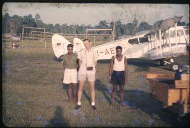 Albert Speer at the landing strip prior to a flight over the volcano, Popondetta, Papua New Guinea, 1951 / Albert Speer