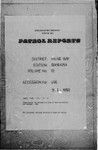 Patrol Reports. Milne Bay District, Baniara, 1945 - 1950