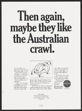 Then again, maybe they like the Australian crawl.