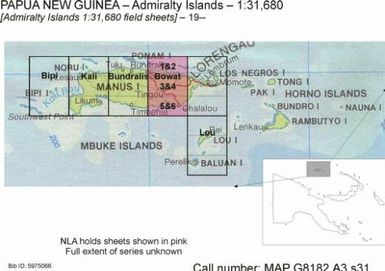 [Admiralty Islands 1:31,680 field sheets]