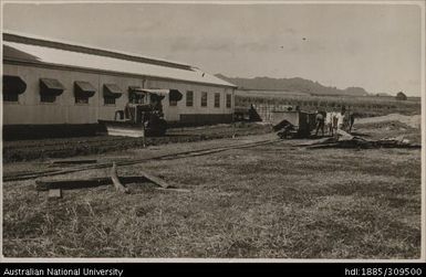 Builder excavating for extensions, Pineapple Cannery