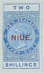 Stamp: New Zealand - Niue Two Shillings