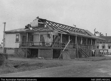 Nausori Mill - office, front view after hurricane