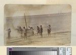 Men loading a mission rowboat, Anatom, ca.1890