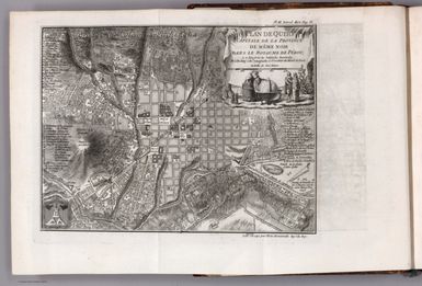 Plan de Quito, capitale de la province de même nom dans le royaume de Pérou ... au pas leve en 1741 par Mr. de Morainville Ingr. du Roy.