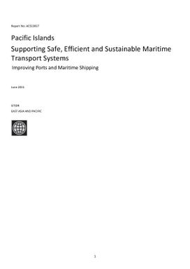 Supporting safe, efficient and sustainable maritime transport systems. Improving ports and maritime shipping.