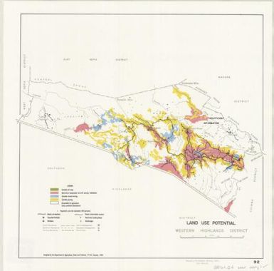 Land use potential: Western Highlands District (Sheet 9.2)