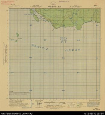 Papua New Guinea, New Britain, Bali, Provisional map, Sheet B55/12, 1309, 1943, 1:63 360