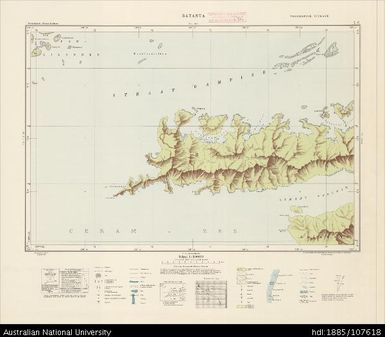 Indonesia, Western New Guinea, Batanta, Series: Nederlands-Nieuw-Guinea, Sheet 7-C, 1958, 1:100 000