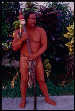 South Pacific Festival of the Arts, Apia, 1996. Performer from Rapa Nui