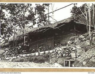 BOMANA WAR CEMETERY, NEW GUINEA. 1943-12-13. HEADQUARTERS OF THE WAR GRAVES SECTION OF THE BOMANA WAR CEMETERY