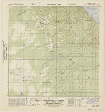 Provisional map, northeast New Guinea: Tring East (Sheet Tring East)